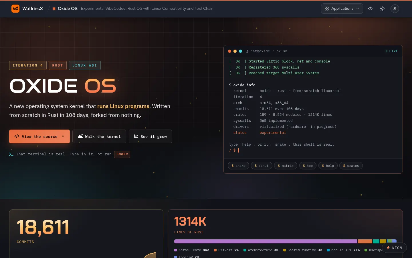 Oxide OS website